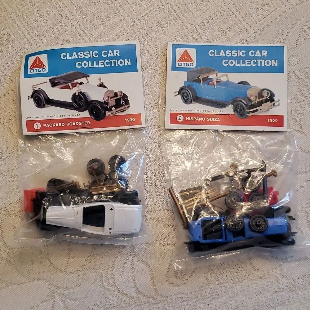 Vintage Lot of 2 Citgo Classic Car Collection Sealed Model Kits - (1960s)